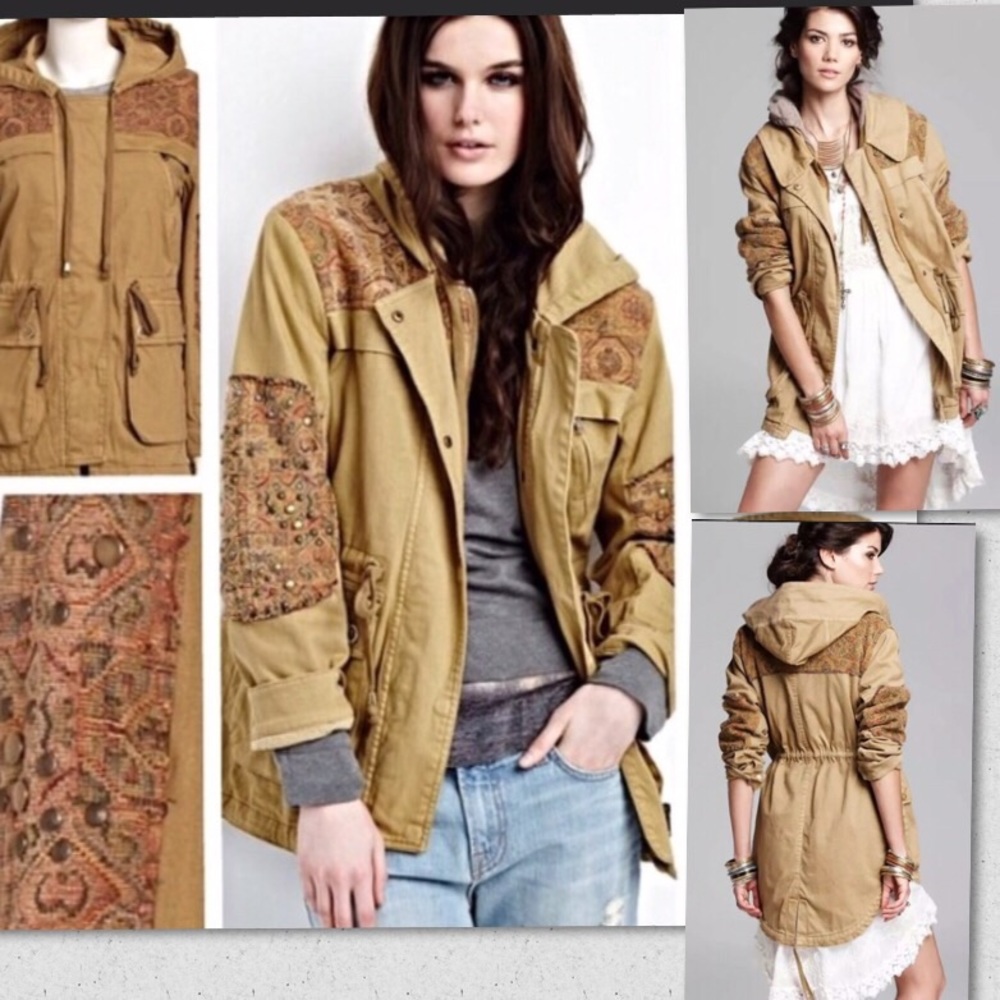 Free People Tapestry Military Parka